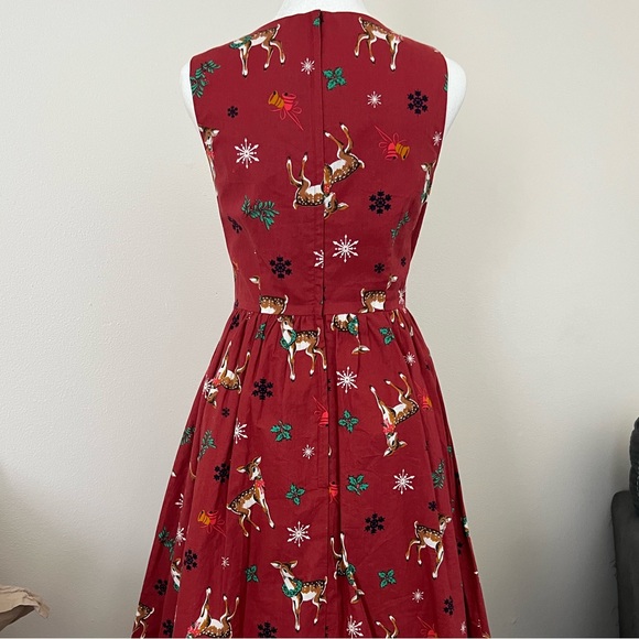 MODCLOTH | Cheerful Caroling Red Holiday Christmas Sweetheart Neckline Dress - Picture 14 of 14